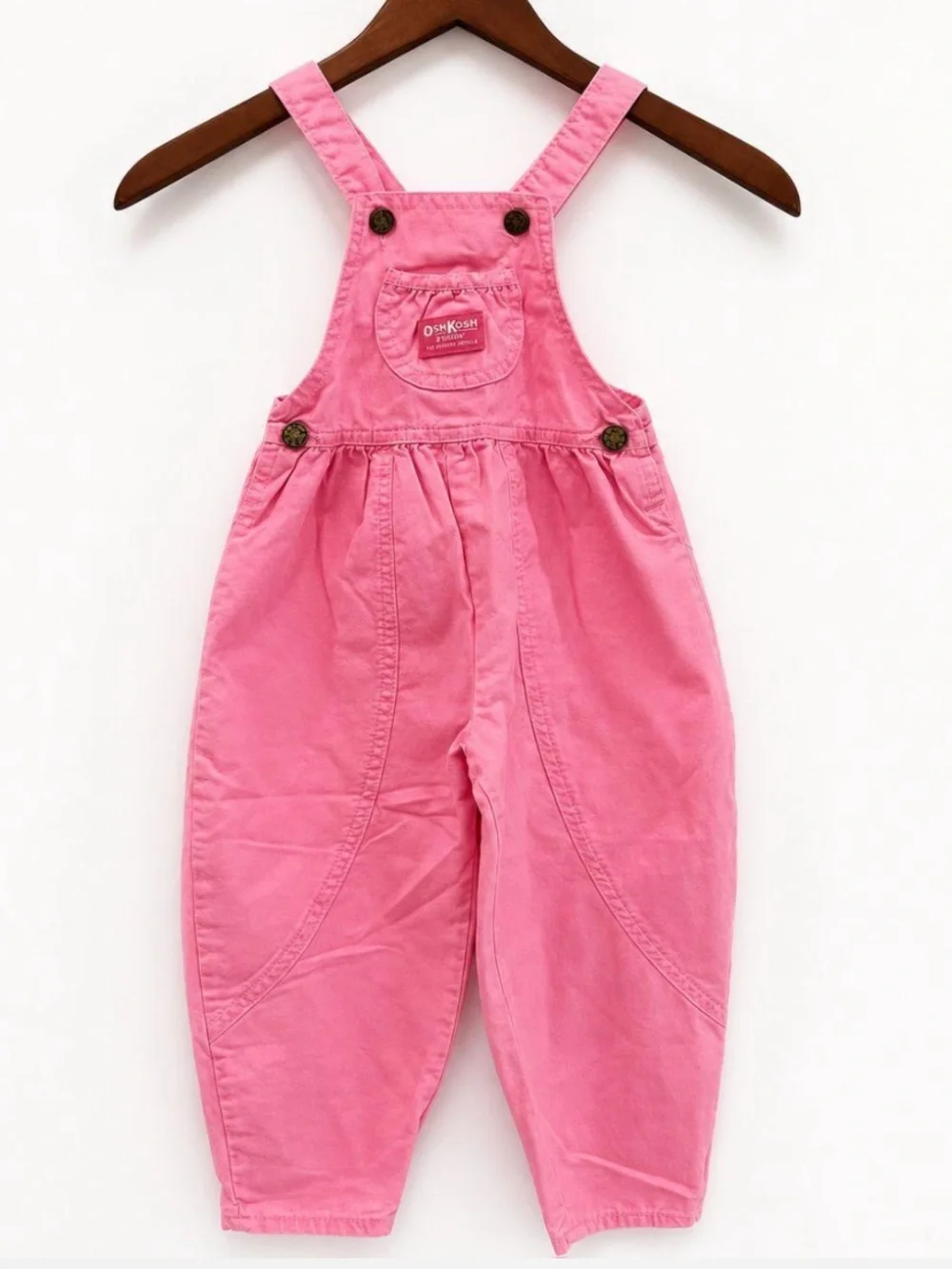 Vintage OshKosh B'gosh Overalls Vestbak Pink Kids/Girls Toddler Size 4T